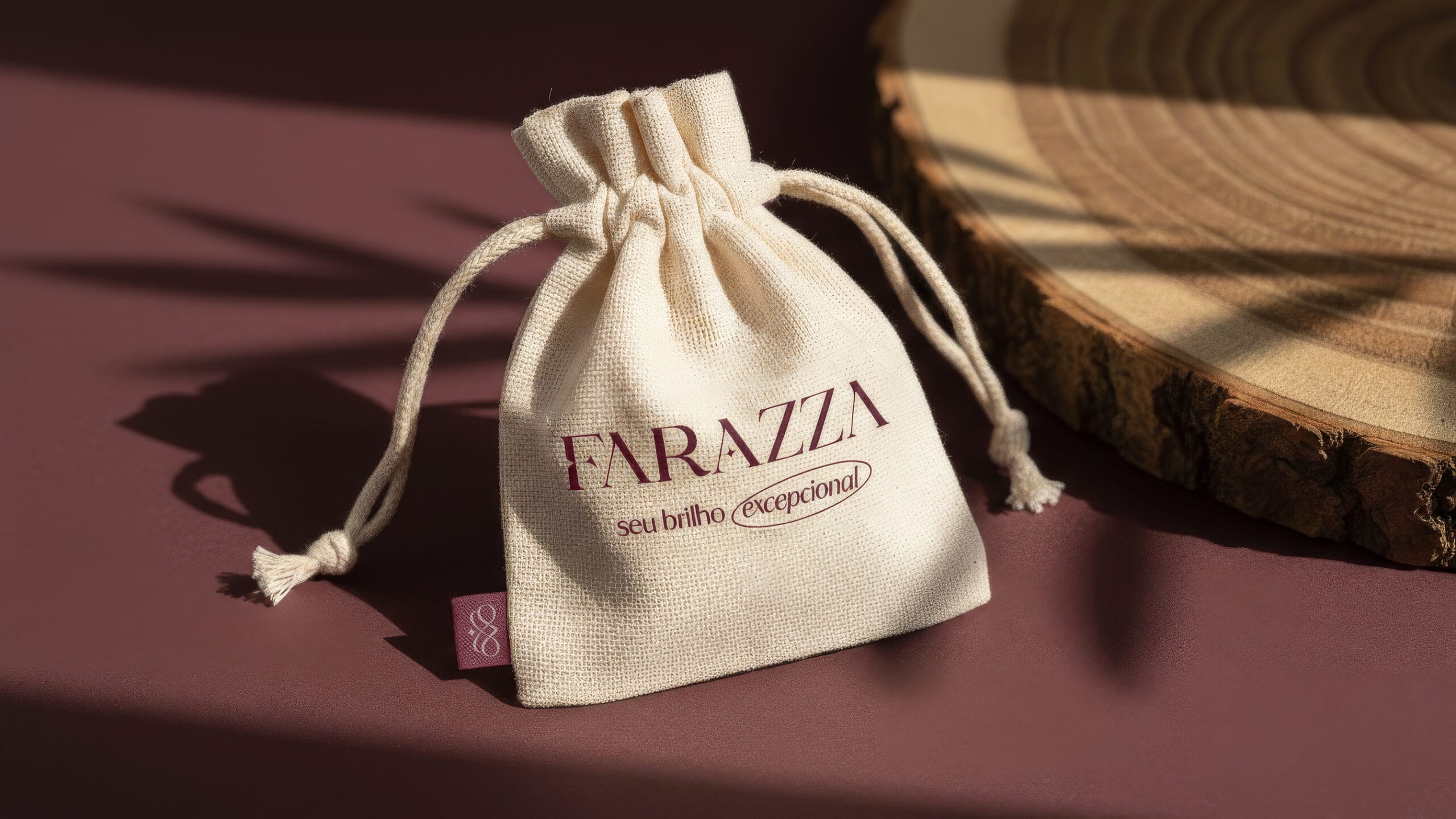 Farazza - Saquinho de algodão cru