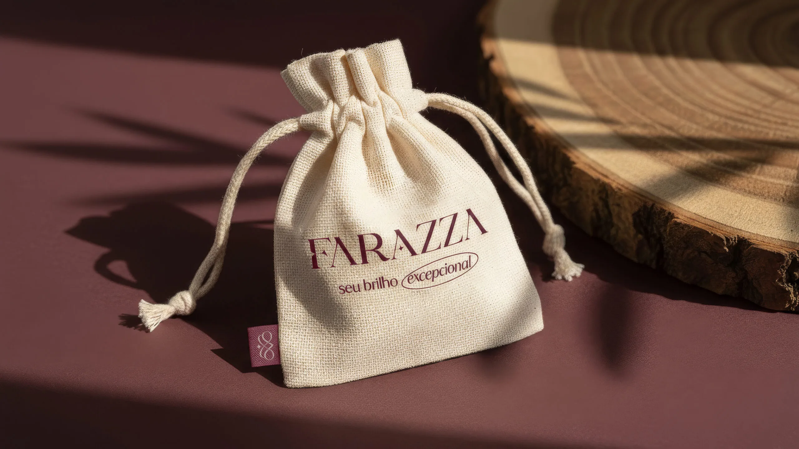 Farazza - Saquinho de algodão cru
