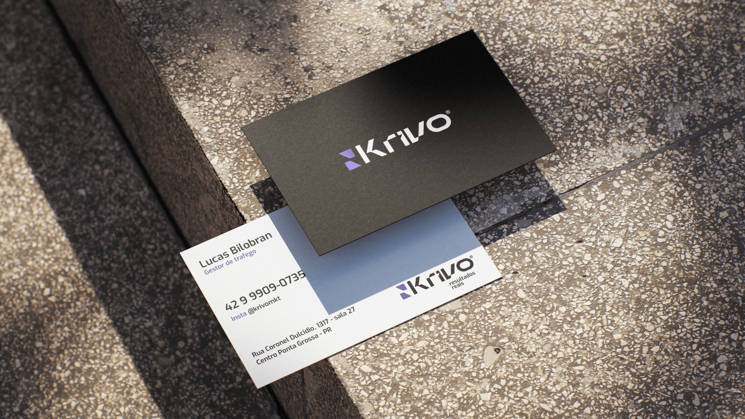 Krivo Cartão de visitas frente e verso